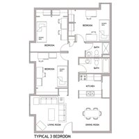 3-bedroom for 6 students