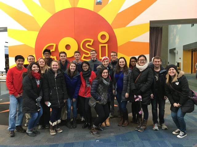Pharmacy House students at COSI.