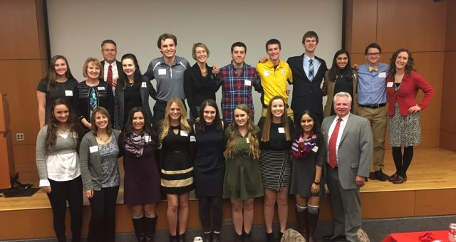Pharmacy House students during Dinner with the Dean.