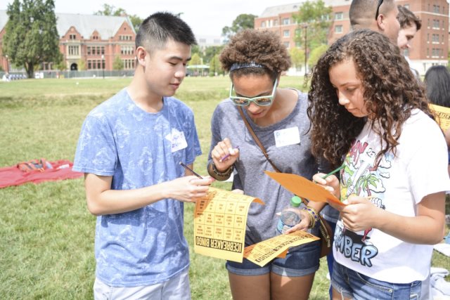 Morrill Scholars Students participating in Icebreaker Bingo