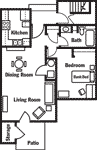 1-bedroom for 2 students