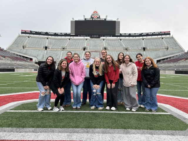 LLC students in the stadium