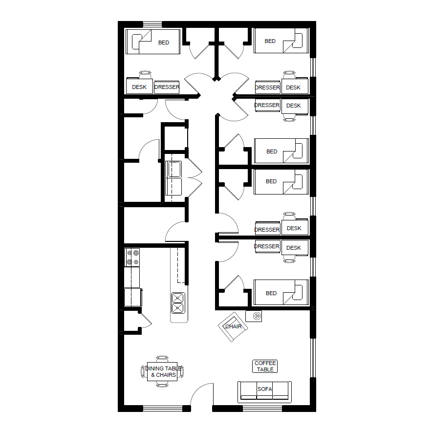 Five Bedroom Flat Floor Plan Bedroom Flat Apartment Bed Bath Starting ...